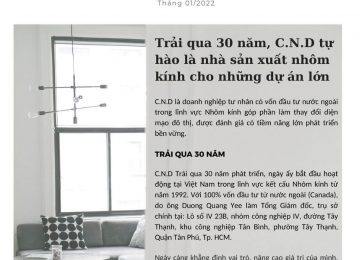 (Tiếng Việt) Báo Kinh tế xã hội – Nói gì về Công ty Nhôm kính C.N.D